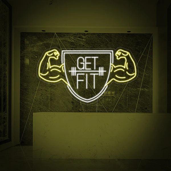 Get Fit Neon Sign | Gym Neon | Neon Lights For GYM - Makkar & Brothers