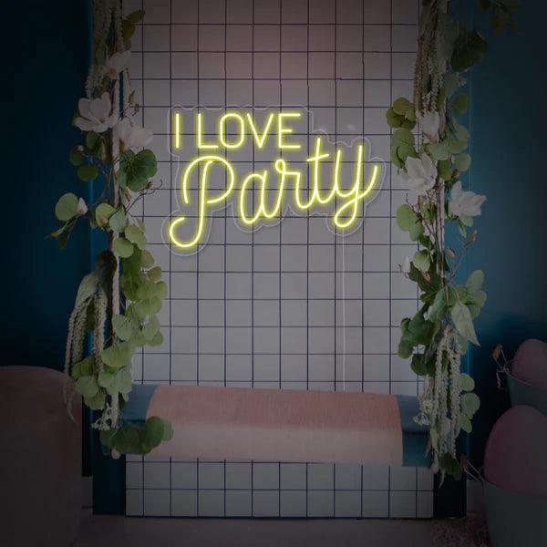 I Love Party Neon Sign - Makkar & Brothers