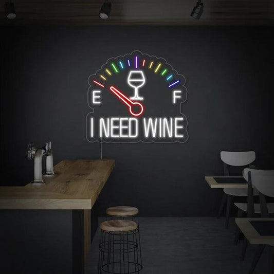 I Need Wine Neon Sign - Makkar & Brothers