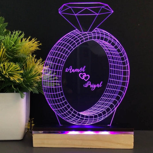 3D Ring LED Illusion Lamp 