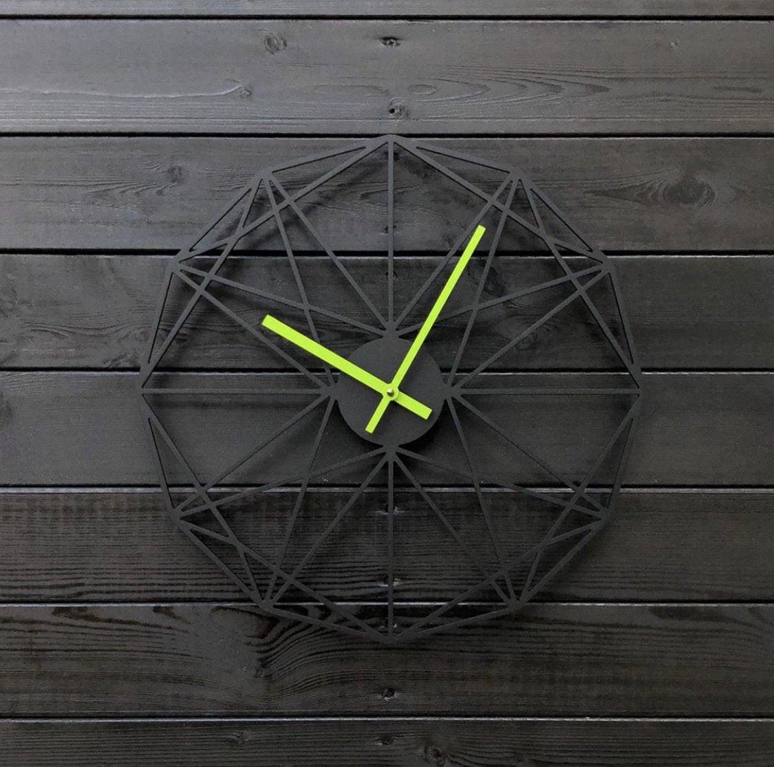 Neon Green pattern clock