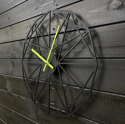 Neon Green pattern clock