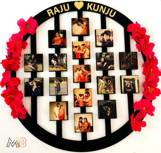 Circle Frame with Flowers - Makkar & Brothers