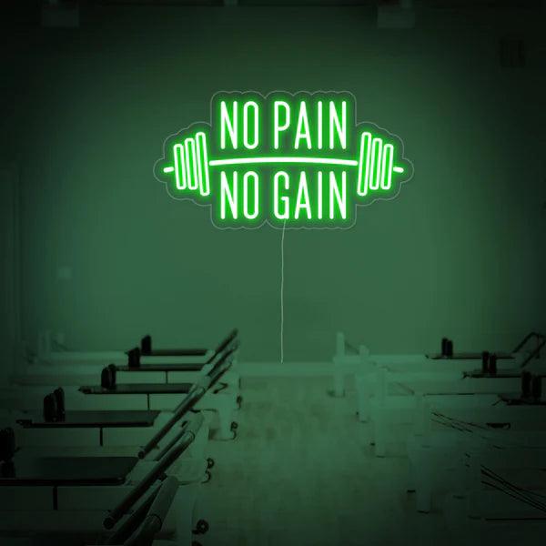 No Pain No Gain Neon Sign | Neon Sign For GYM | Motivational Gym Neon