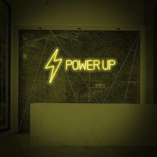 Power Up Neon Sign Board