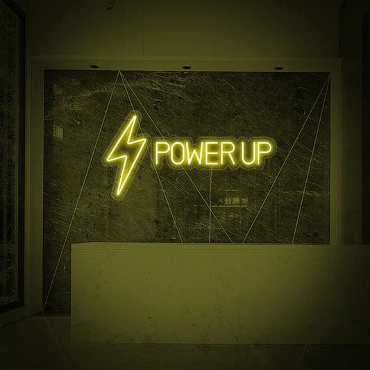 Power Up Neon Sign Board - Makkar & Brothers