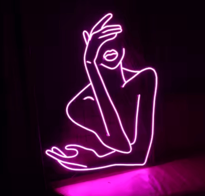 Woman Face Led Neon Sign Girl Face Neon Light Face Led Sign