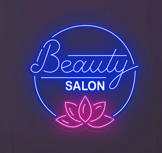 Beauty Saloon Logo Neon - Makkar & Brothers