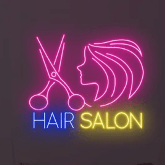 Hair Saloon Neon Sign - Makkar & Brothers