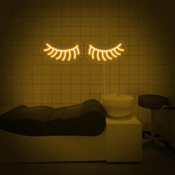 Lashes Neon Sign Logo - Makkar & Brothers