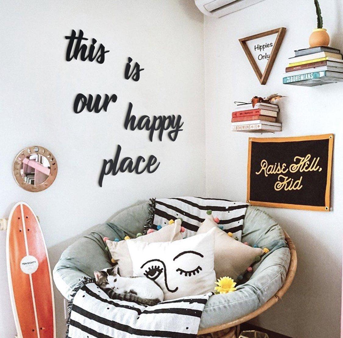 This is our Happy Place Wall Art - Makkar & Brothers