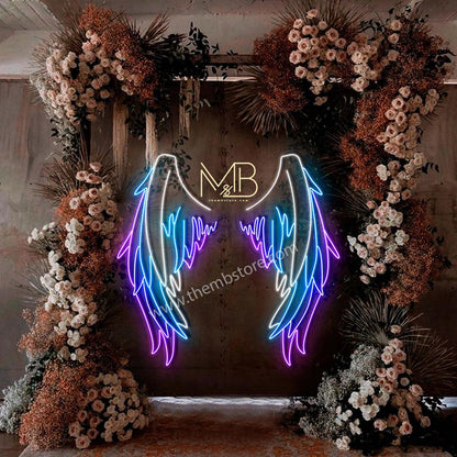 Devil Neon Wings 48 x 48 inches