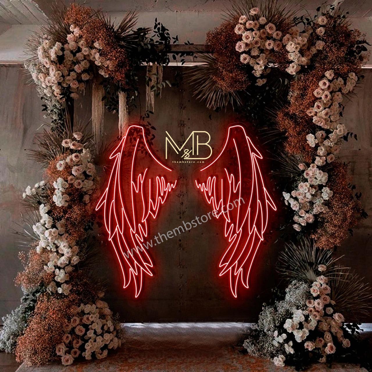 Devil Neon Wings 48 x 48 inches