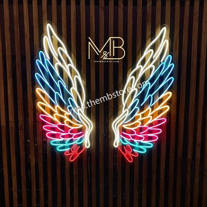 Neon Wings 48 x 48 inches
