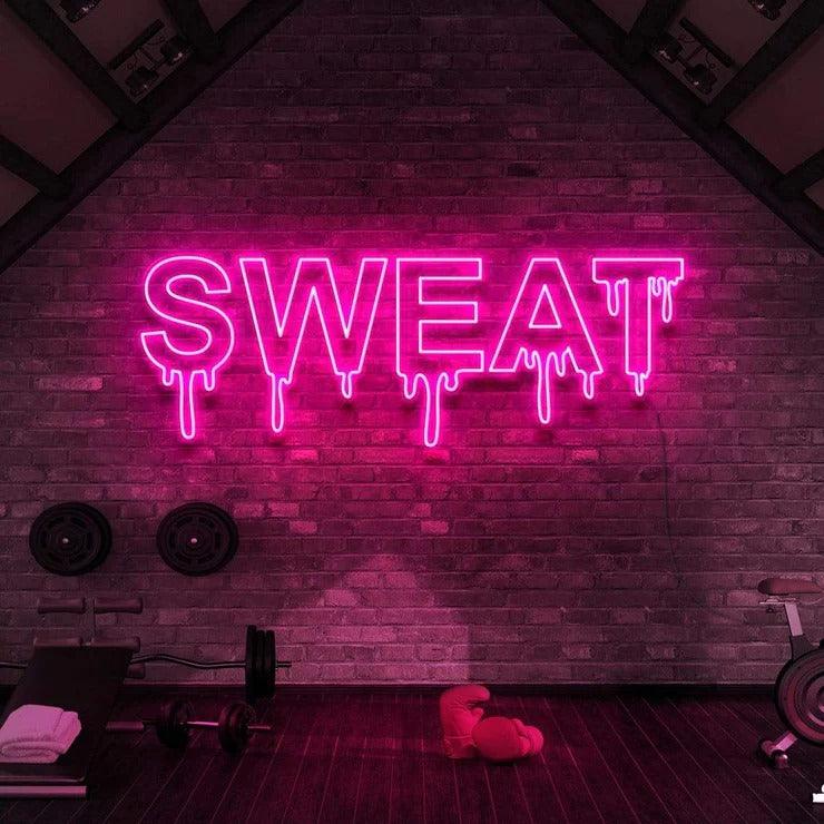 Sweat Neon Sign for Gym - Makkar & Brothers