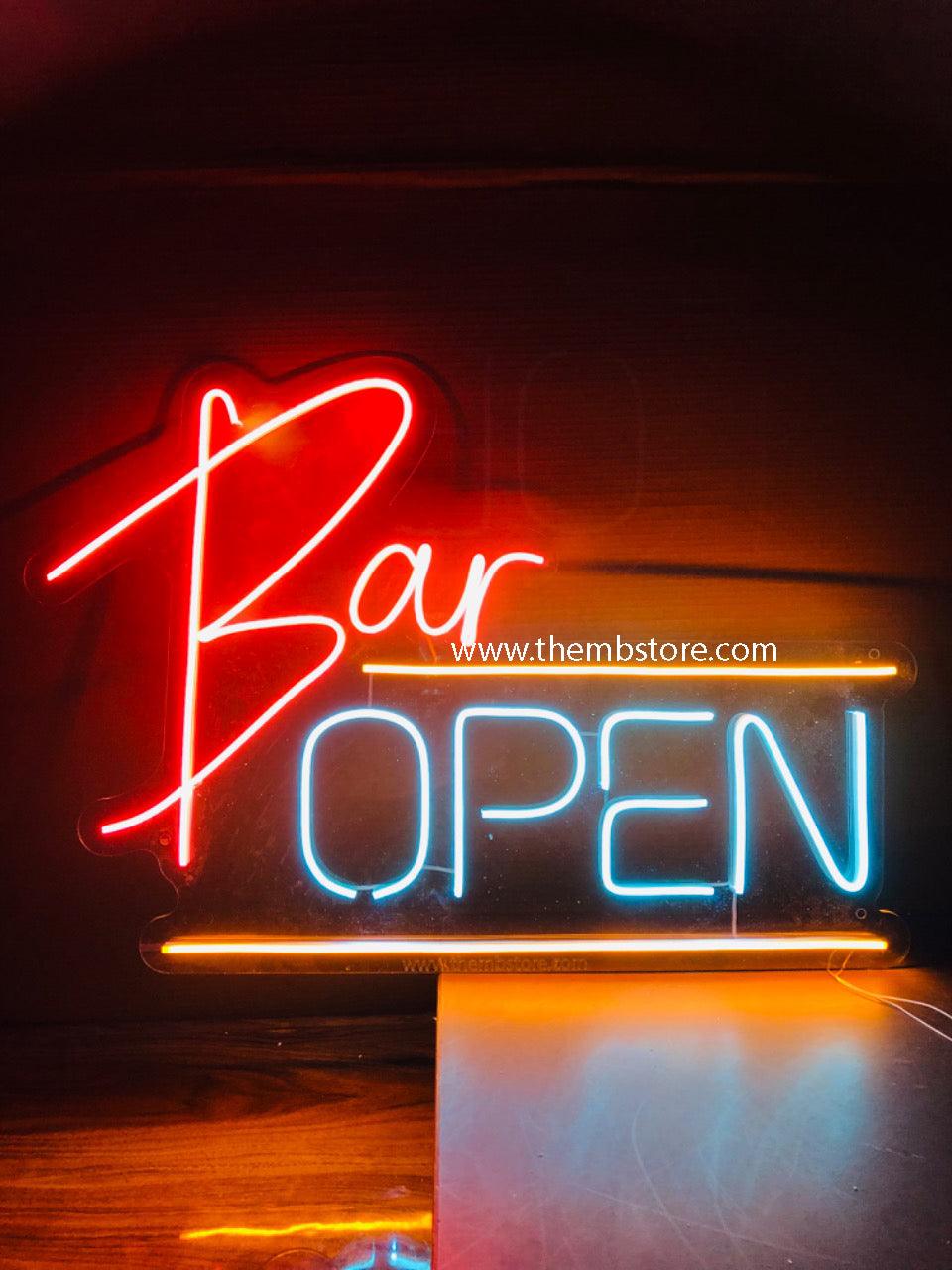 Bar Open Neon - Makkar & Brothers