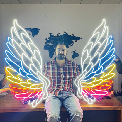 Neon Wings 48 x 48 inches