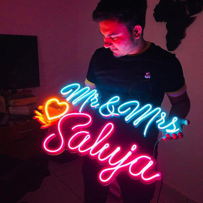 Mr & Mrs Couple Neon