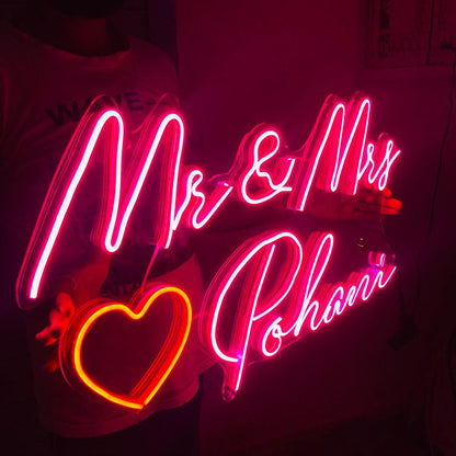 Mr & Mrs Couple Neon