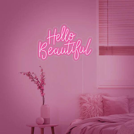 Hello Beautiful Neon Sign - Makkar & Brothers