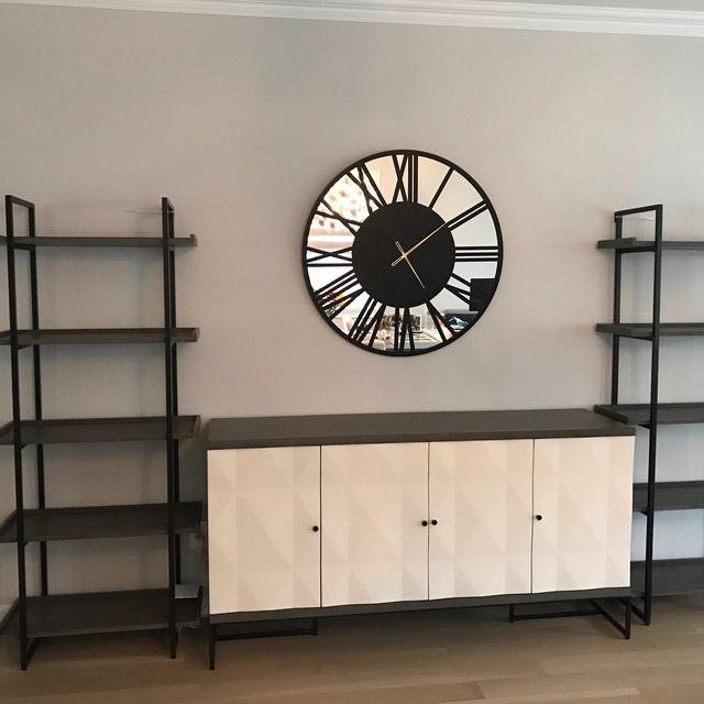 Silver Mirror Clock