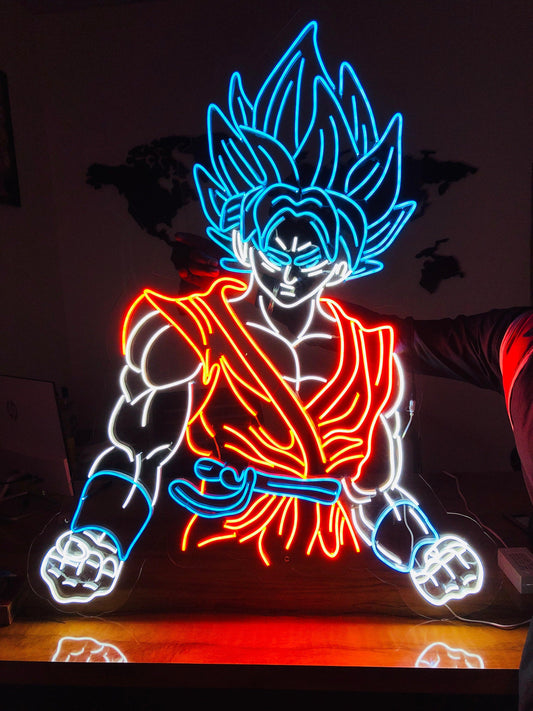 Goku Neon Sign Board 36x48 inches