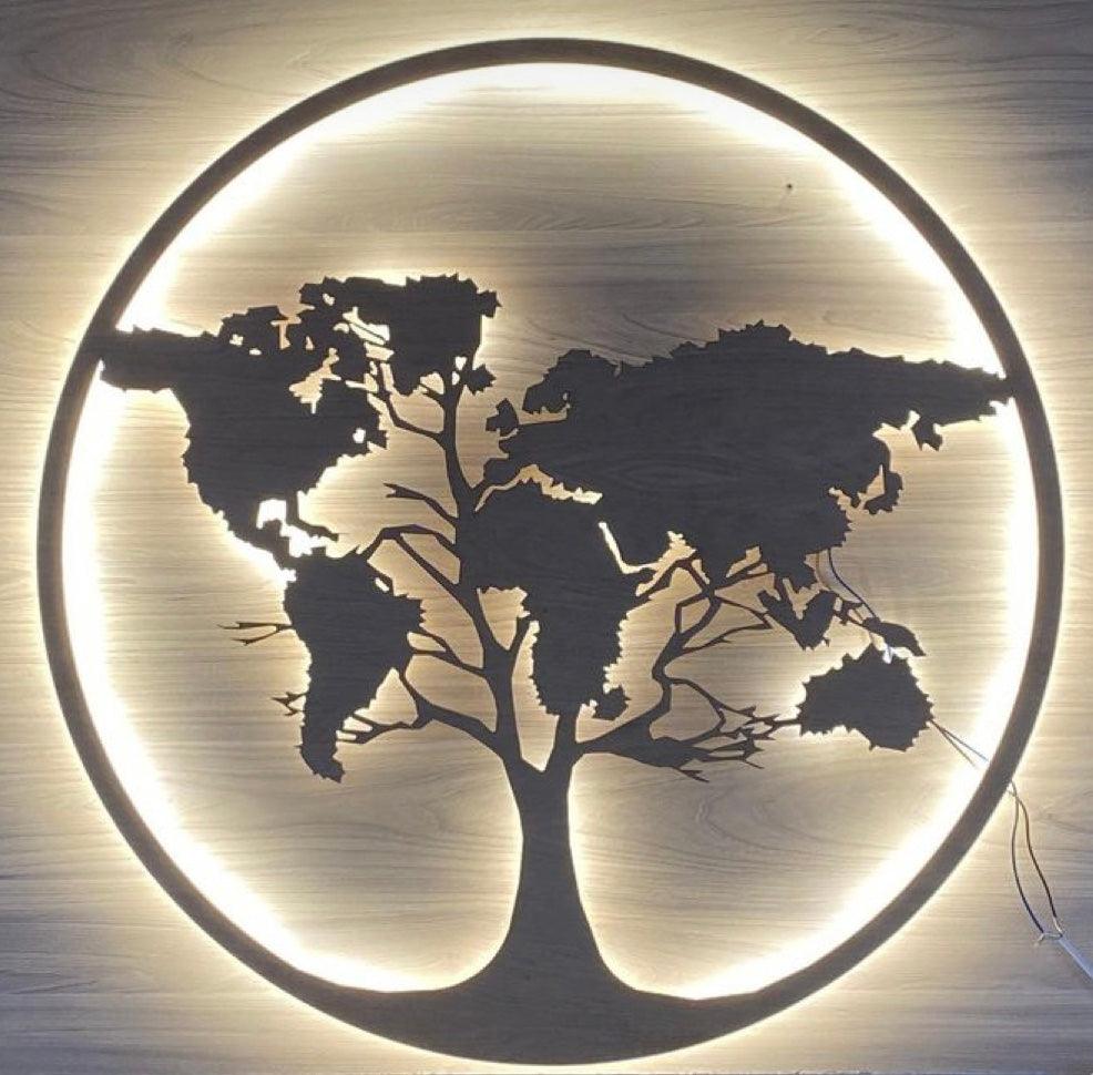 World Map Tree - Makkar & Brothers