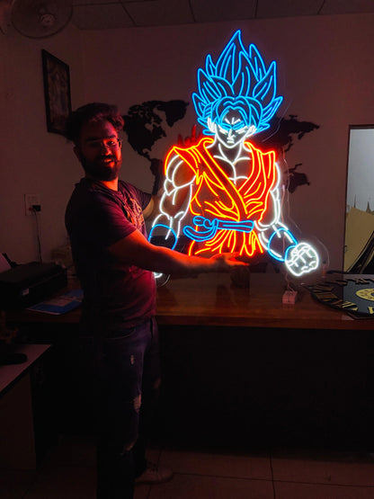 Goku Neon Sign Board