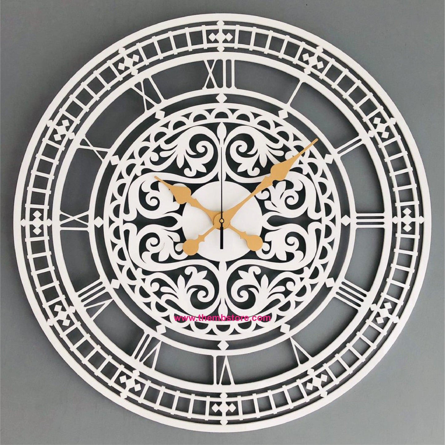 Floral Wall Clock - Makkar & Brothers