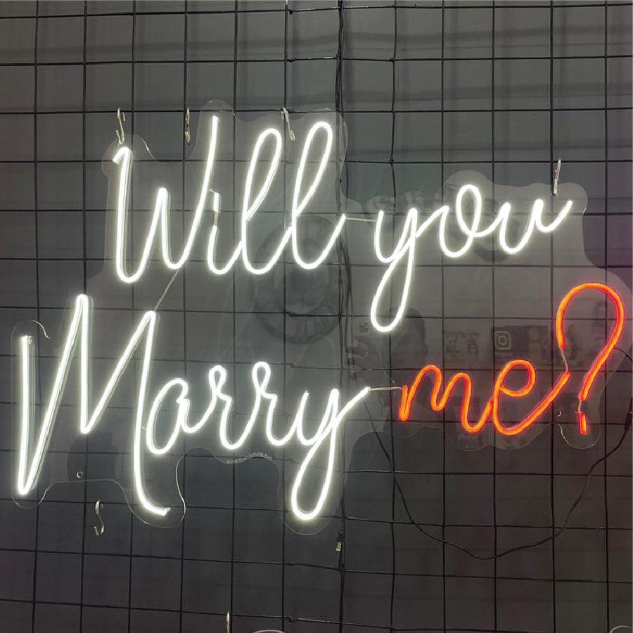Will you marry me Neon Sign - Makkar & Brothers